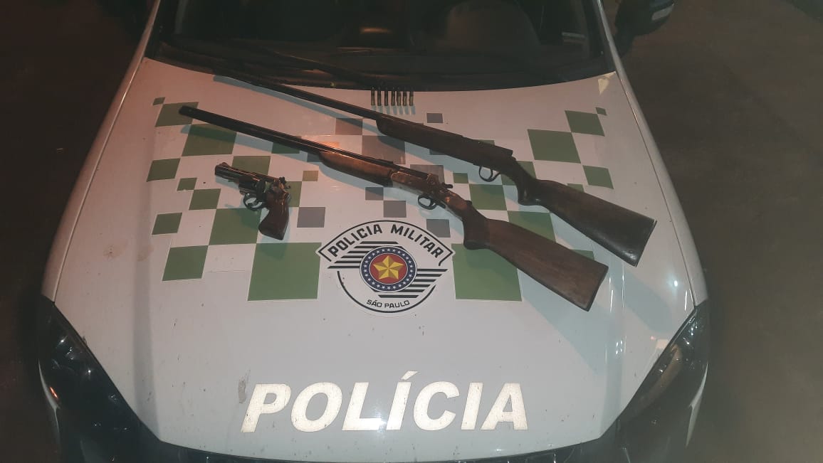 Foto 2 de 5 — Homem na posse de 3 armas é detido pela PM Ambiental em Boa Esperança do Sul